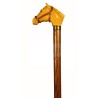 Walking stick with a resin horse-shaped knob