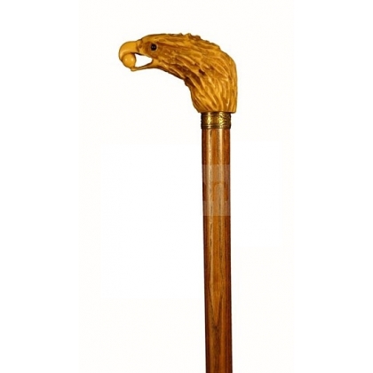 Walking stick with an eagle-shaped resin knob