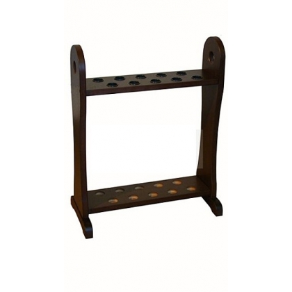 Wenge rod holder, for 10 rods