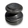 Socle rond en marbre noir - petit