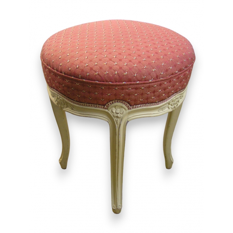 Round stool, Louis XV style, made of wood, from  Moinat SA  - Antiques and home décor