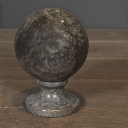 Black marble stair ball