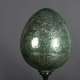 Sculpture "Oeuf en verre émaillé" vert