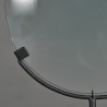 Large magnifying glass on a matt black metal stand