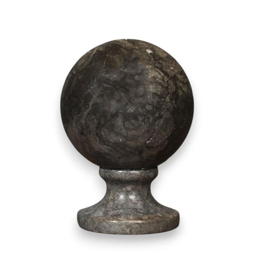Black marble stair ball