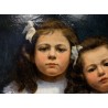 Tableau \"2 Fillettes\" signé A. MATTI-ZERDELAT