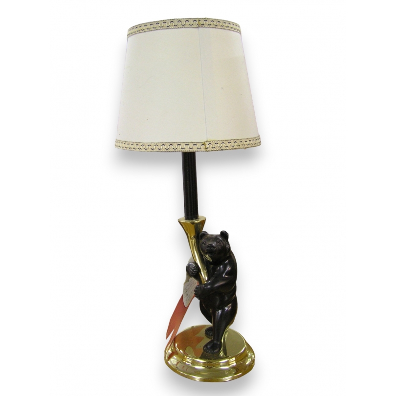 "Bear" resin candlestick mounted on  Moinat SA  - Antiques and home décor