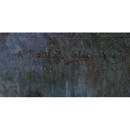 Tableau \"2 Fillettes\" signé A. MATTI-ZERDELAT