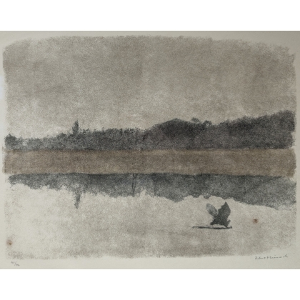 Gravure "La pipistrelle boit" signée HAINARD