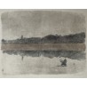 Gravure "La pipistrelle boit" signée HAINARD