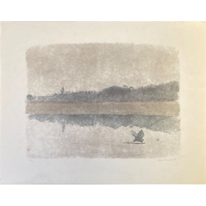 Gravure "La pipistrelle boit" signée HAINARD