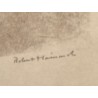 Gravure "La pipistrelle boit" signée HAINARD