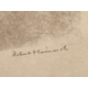 Gravure "La pipistrelle boit" signée HAINARD