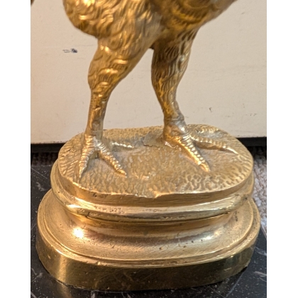 Bronze \"Coq\" signé R. BONHEUR