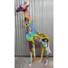 Girafe en résine décor Pop Art
