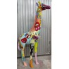 Girafe en résine décor Pop Art
