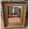 Miroir rectangulaire style Louis XVI doré
