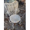 Ensemble de jardin en fer forgé blanc