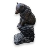 Bronze \"Ours brun assis sur un rocher\"