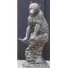 Bronze \"Ours brun assis sur un rocher\"