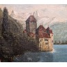 Tableau \"Château de Chillon\" signé E. SCHREMPP