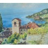 Aquarelle "Saint-Saphorin" signée NICOLLERAT