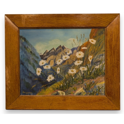 Tableau \"Marguerites\" signé HAMMERSCHLAG