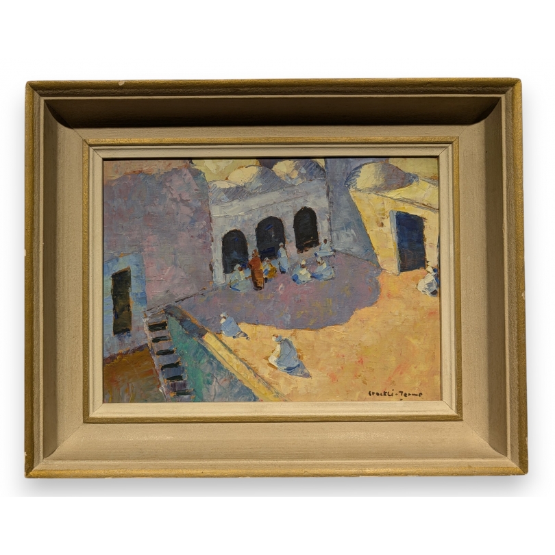 Tableau \"Mosquée à Terme\" signé STOCKLI