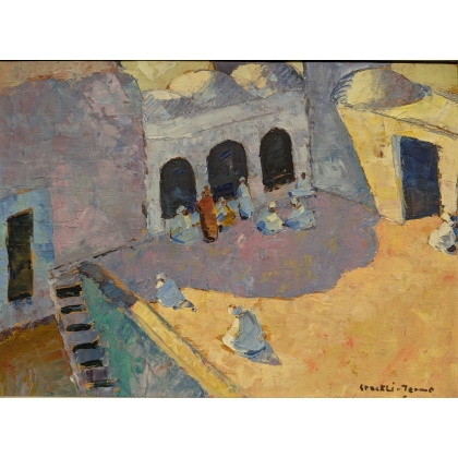 Tableau \"Mosquée à Terme\" signé STOCKLI