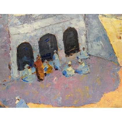 Tableau \"Mosquée à Terme\" signé STOCKLI