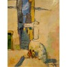 Tableau \"Rue du Diable à Terme\" signé STOCKLI