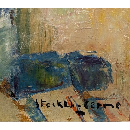 Tableau \"Rue du Diable à Terme\" signé STOCKLI