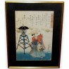 Estampe japonaise "Geisha-lampe"