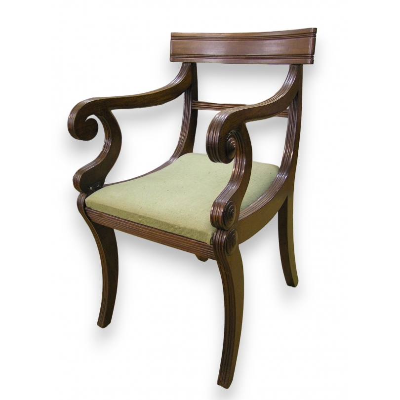 Fauteuil anglais en acajou