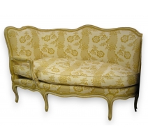 Canapé d'angle style Louis XV laqué