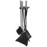 Support d\'outils de cheminée, métal brossé