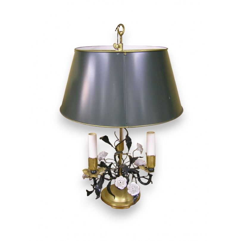  Lampe bouillotte en fer doré et sur  Moinat SA  - Antiquités décoration