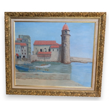 Tableau \"Collioure\" signé Loic FRANCFORT