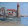 Tableau \"Collioure\" signé Loic FRANCFORT