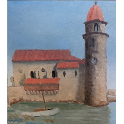Tableau \"Collioure\" signé Loic FRANCFORT