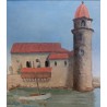 Tableau \"Collioure\" signé Loic FRANCFORT