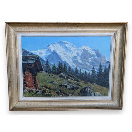 Tableau \"Jungfrau\" signé MIGELZ