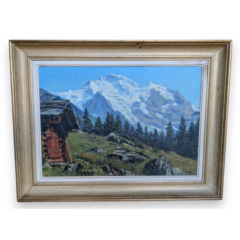 Tableau \"Jungfrau\" signé MIGELZ