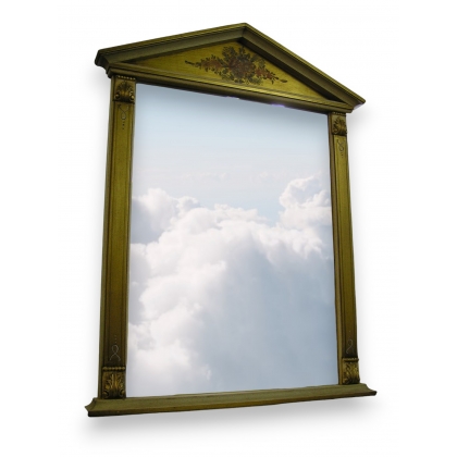  Miroir style Directoire laqué "fleurs" sur  Moinat SA  - Antiquités décoration