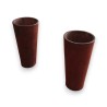 Pair of brown leather dice cups