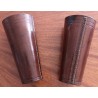 Pair of brown leather dice cups