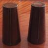 Pair of brown leather dice cups