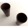 Pair of brown leather dice cups