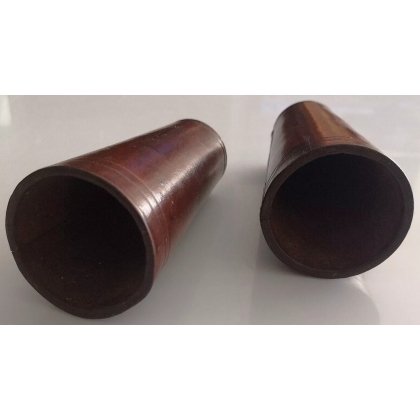 Pair of brown leather dice cups