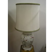 Lamp in porcelain painted with